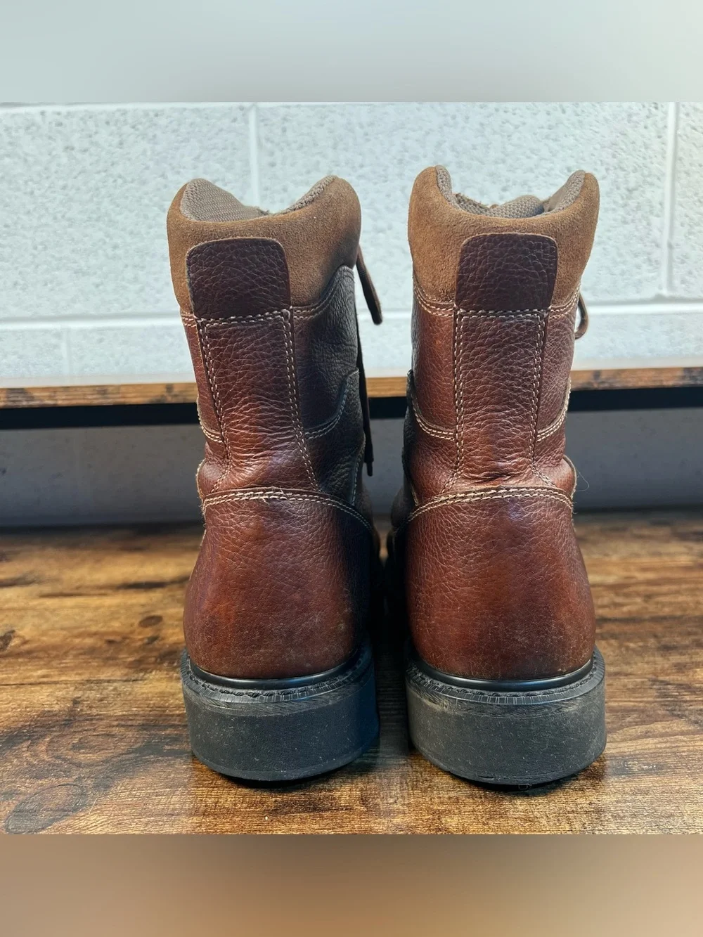 Wolverine Work Boots Brown Leather Slip & Oil Resistant Lace Up Men's 11.5